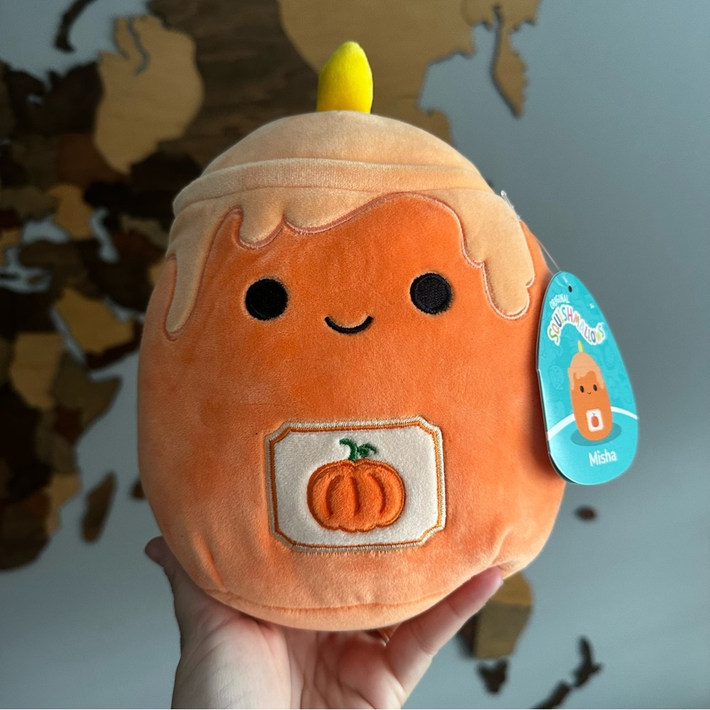 Squishmallows 5" Orange Misha the Pumpkin Candle Plush Stuffy Lovey New Tags
